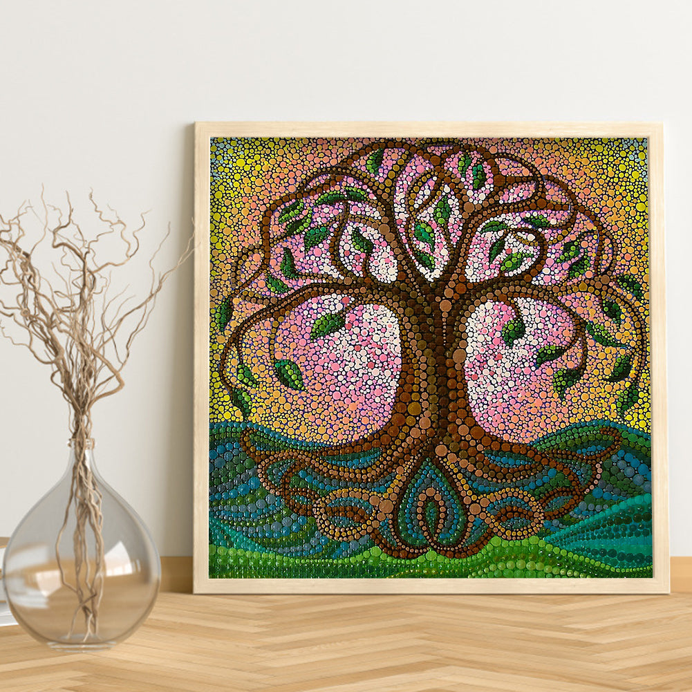 Life Tree - Special Shaped Drill Diamond Painting 30*30CM