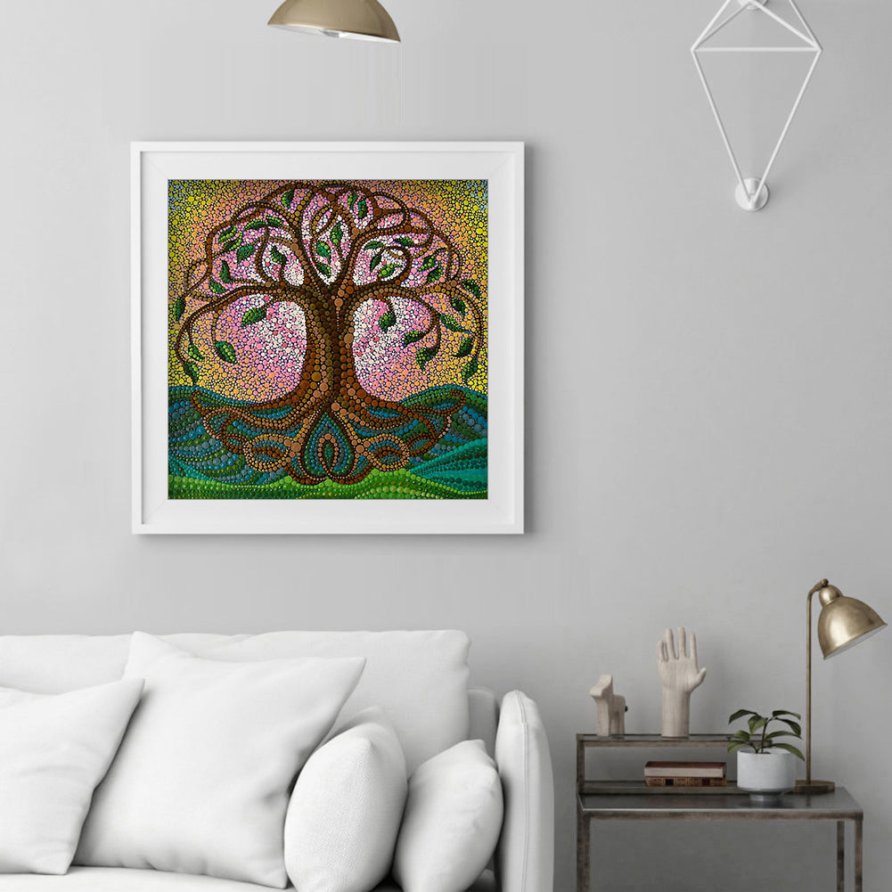 Life Tree - Special Shaped Drill Diamond Painting 30*30CM