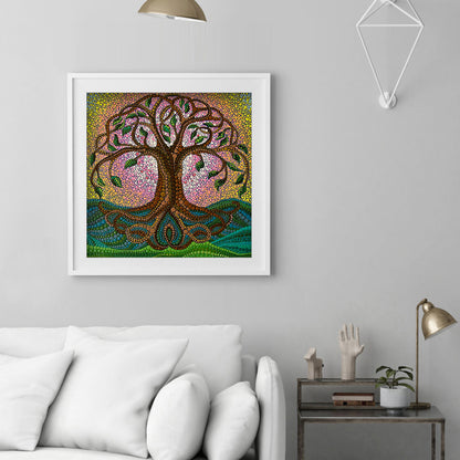 Life Tree - Special Shaped Drill Diamond Painting 30*30CM