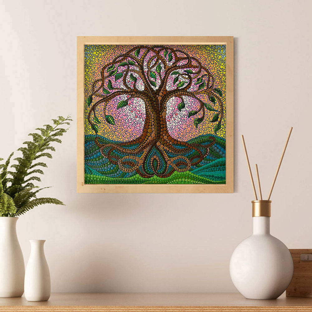 Life Tree - Special Shaped Drill Diamond Painting 30*30CM