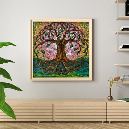 Life Tree - Special Shaped Drill Diamond Painting 30*30CM