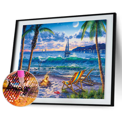 Seaside Scenery - Full Round Drill Diamond Painting 50*40CM