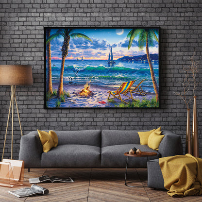 Seaside Scenery - Full Round Drill Diamond Painting 50*40CM