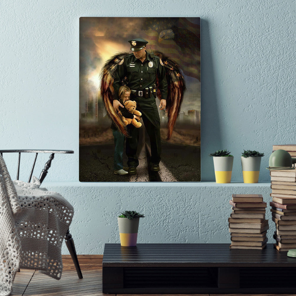 Policemen - Full Round Drill Diamond Painting 30*40CM