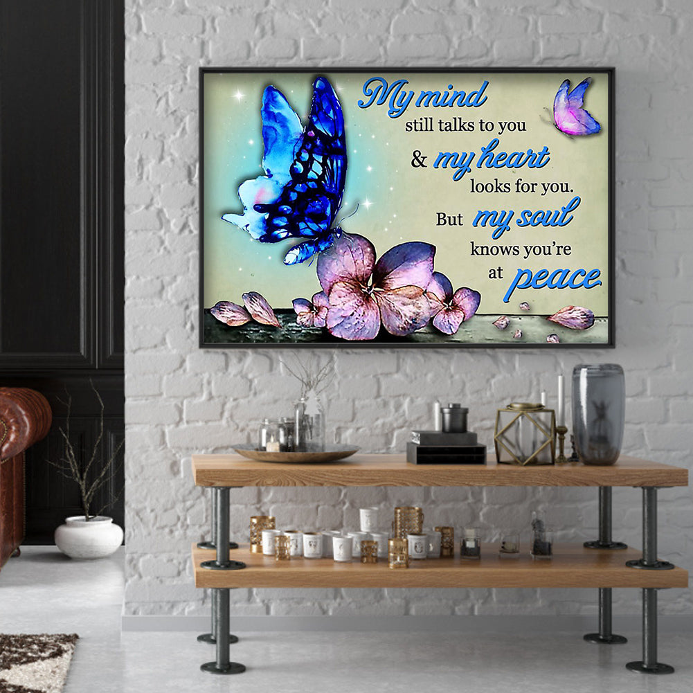 Butterfly - Full Round Drill Diamond Painting 60*40CM