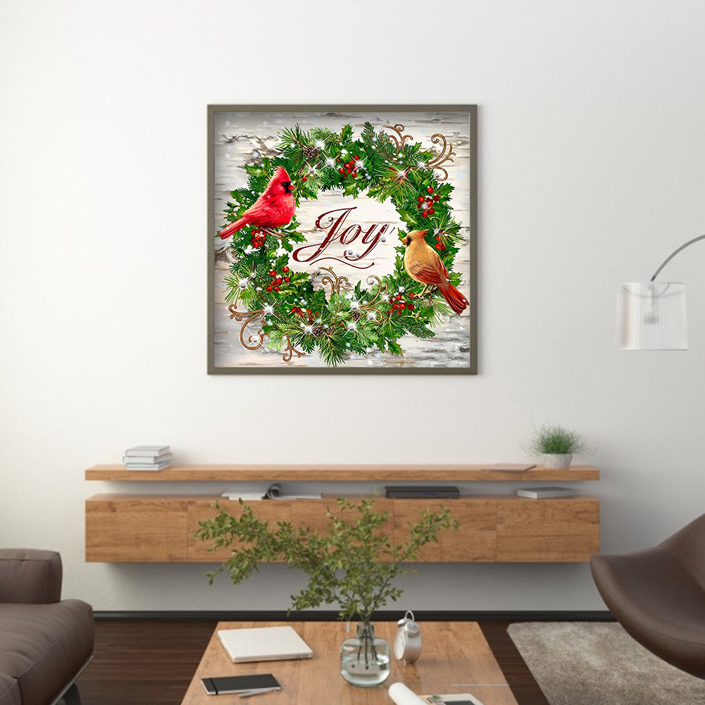 Christmas Wreath - Special Shaped Drill Diamond Painting 35*35CM
