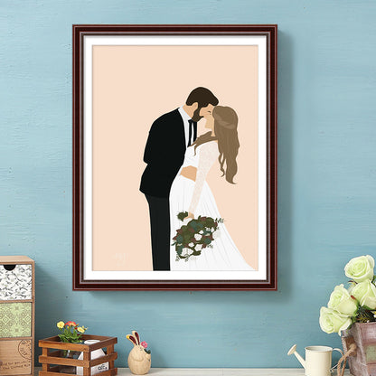 Wedding Dress - Full Square Drill Diamond Painting 30*40CM