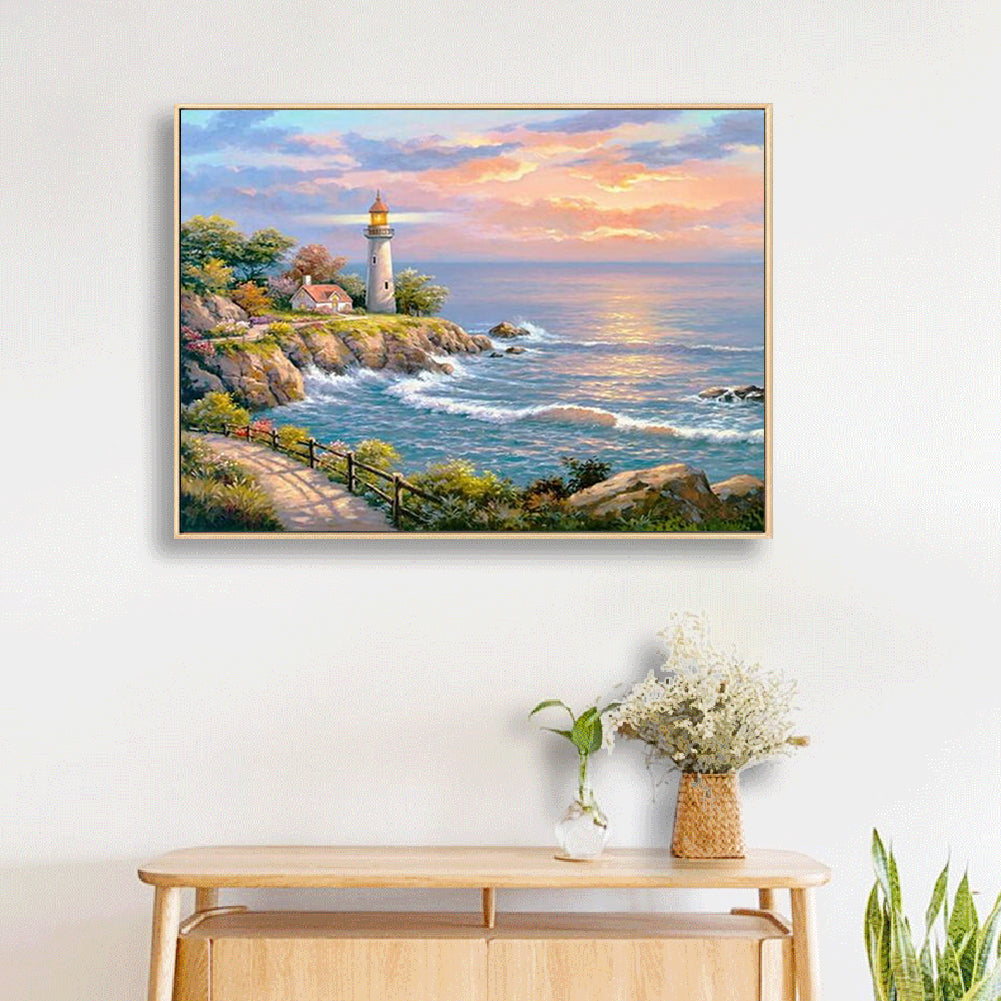 Seaside Scenery - Full Round Drill Diamond Painting 40*30CM