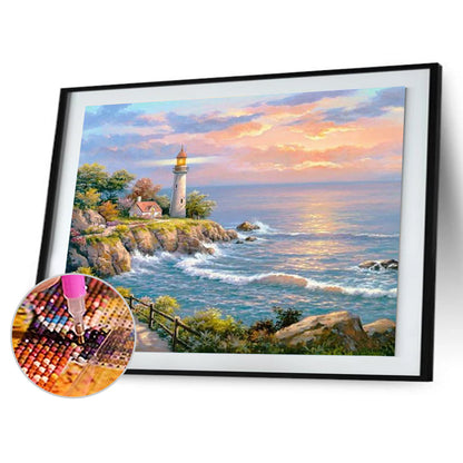 Seaside Scenery - Full Round Drill Diamond Painting 40*30CM