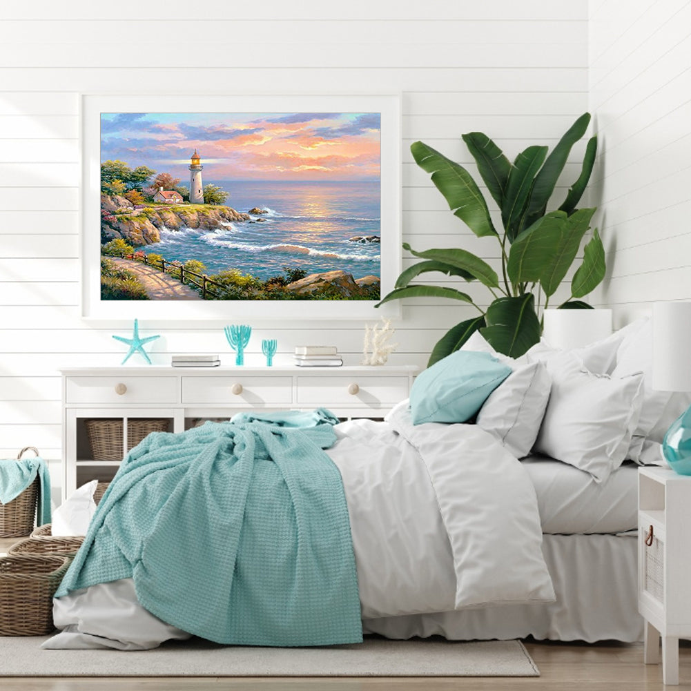 Seaside Scenery - Full Round Drill Diamond Painting 40*30CM