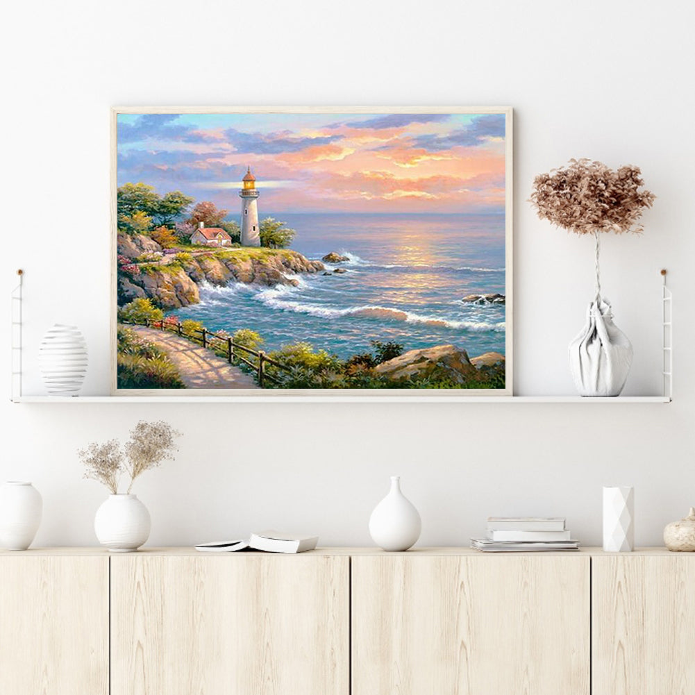 Seaside Scenery - Full Round Drill Diamond Painting 40*30CM