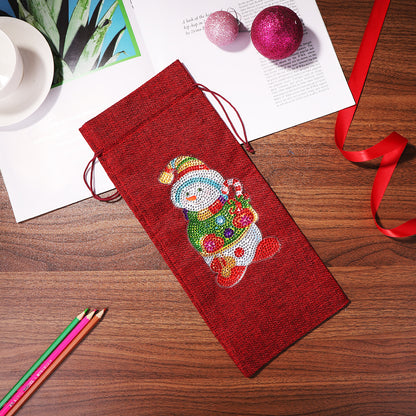 Diamond Painting Christmas Wine Bottle Cover Special-shaped Drill DIY Bag
