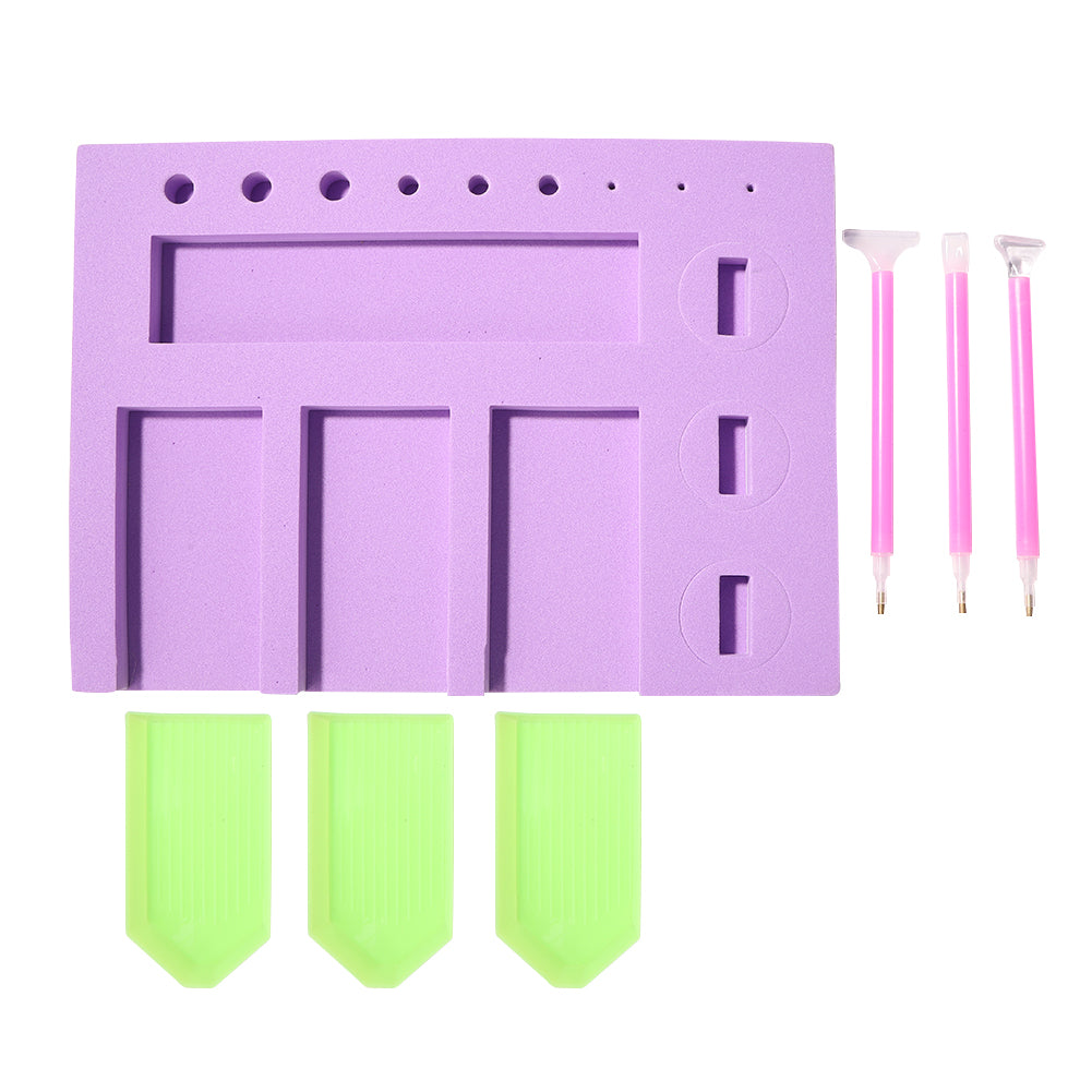 DIY Diamond Painting Tools Point Drill Pen Trays Dics Storage Box Racks