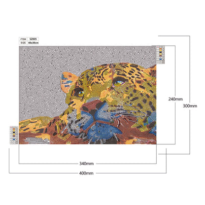 Leopard - Special Shaped Drill Diamond Painting 40*30CM