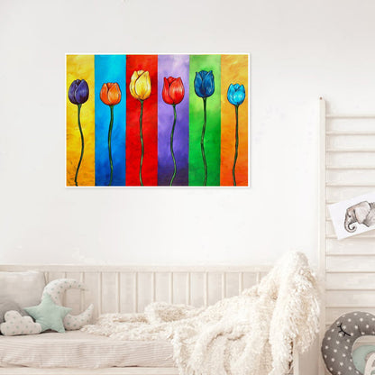Tulips - Full Round Drill Diamond Painting 40*30CM