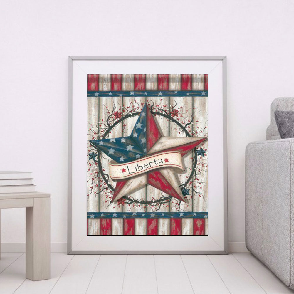 American Pentagram - Full Round Drill Diamond Painting 30*40CM