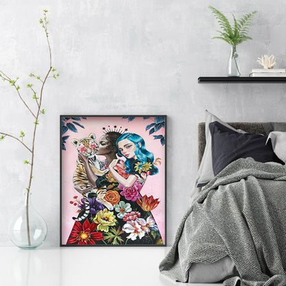 Flower - Full Round Drill Diamond Painting 30*40CM