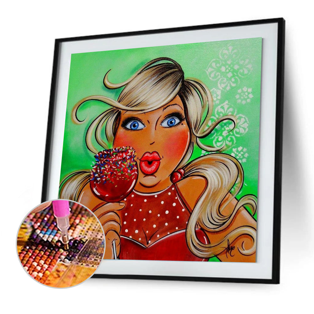 Fat woman - Full Round Drill Diamond Painting 30*30CM