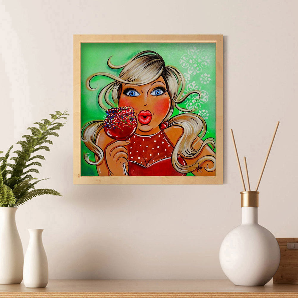Fat woman - Full Round Drill Diamond Painting 30*30CM