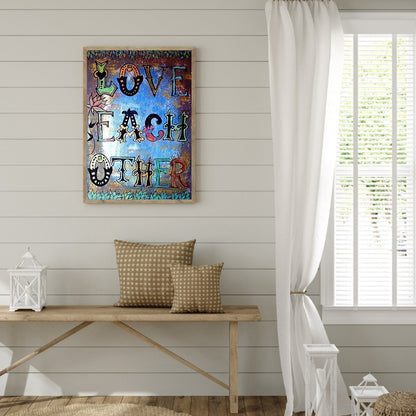 Calligraphy - Full Round Drill Diamond Painting 30*40CM