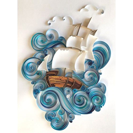 Paper Quilling - Full Round Drill Diamond Painting 30*40CM
