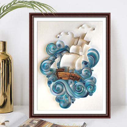 Paper Quilling - Full Round Drill Diamond Painting 30*40CM
