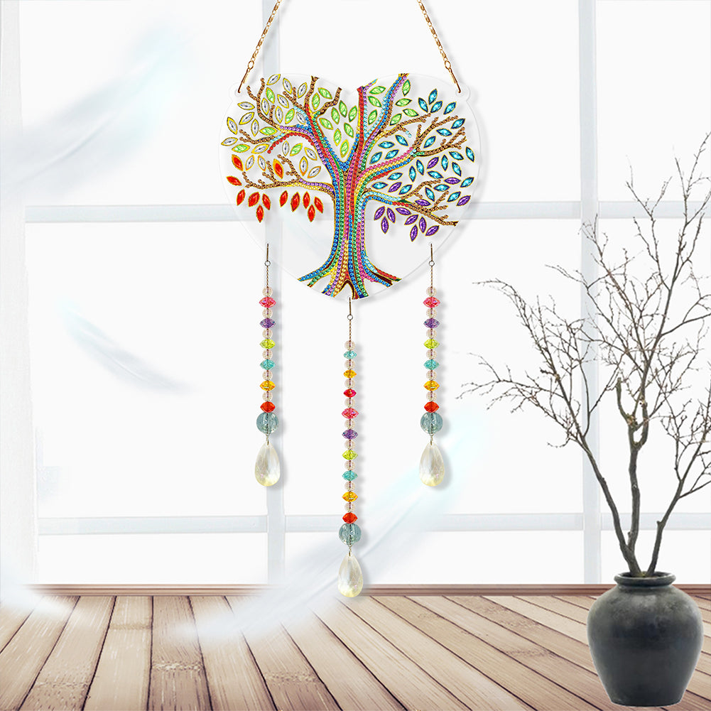 DIY Crystal Prism Teardrop Pendant Diamond Painting Kit Hanging Wind Chime