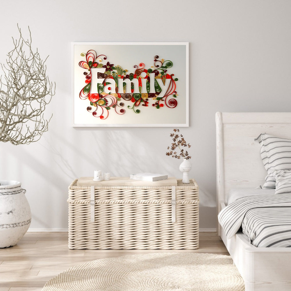 Family - Full Round Drill Diamond Painting 40*30CM