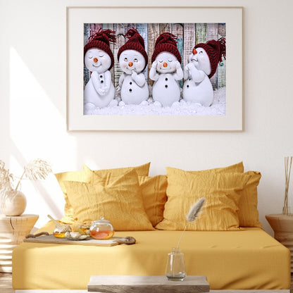 Snowman - Full Square Drill Diamond Painting 50*30CM