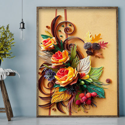 Paper Quilling - Full Round Drill Diamond Painting 30*40CM