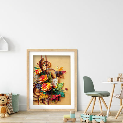 Paper Quilling - Full Round Drill Diamond Painting 30*40CM