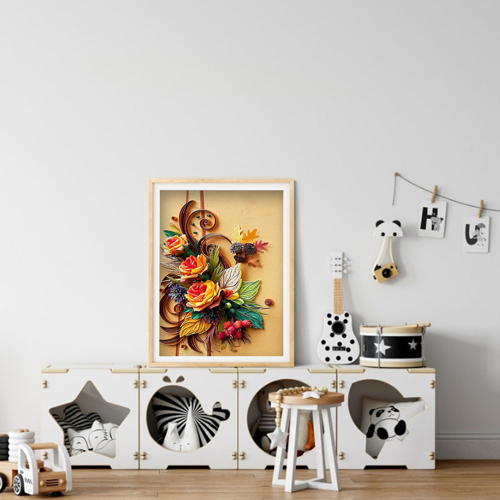 Paper Quilling - Full Round Drill Diamond Painting 30*40CM