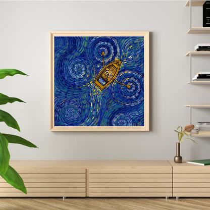Star Lake - Full Round Drill Diamond Painting 40*40CM
