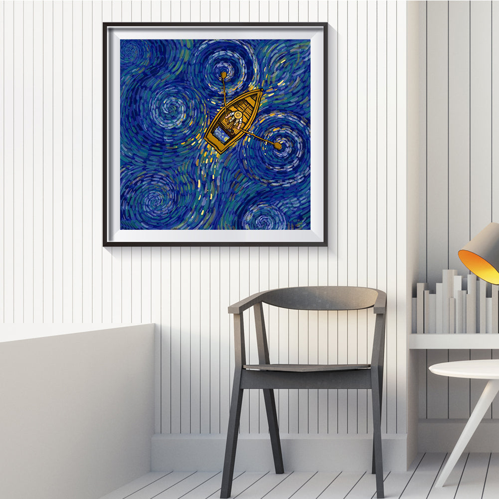 Star Lake - Full Round Drill Diamond Painting 40*40CM