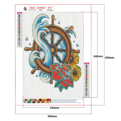 Boat - Full Round Drill Diamond Painting 30*40CM