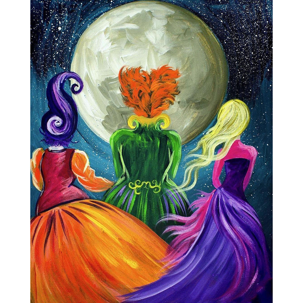 Three Back - Full Round Drill Diamond Painting 30*40CM