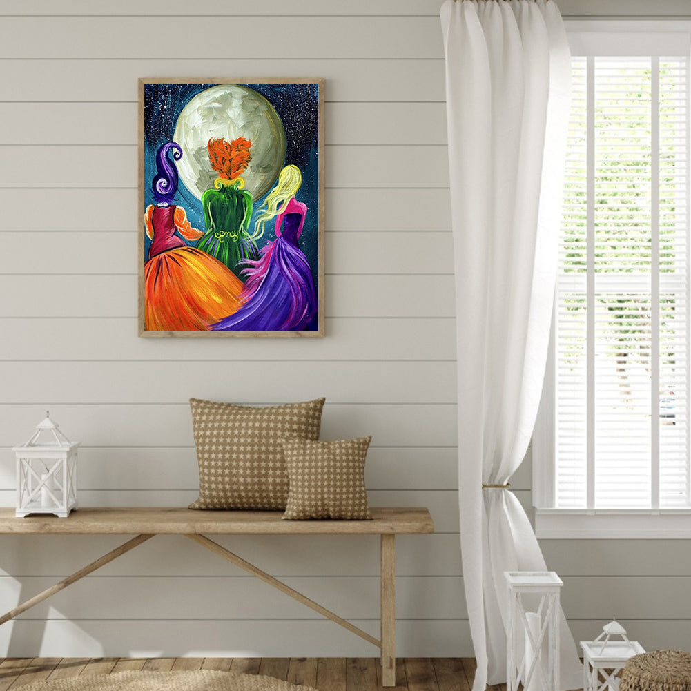 Three Back - Full Round Drill Diamond Painting 30*40CM
