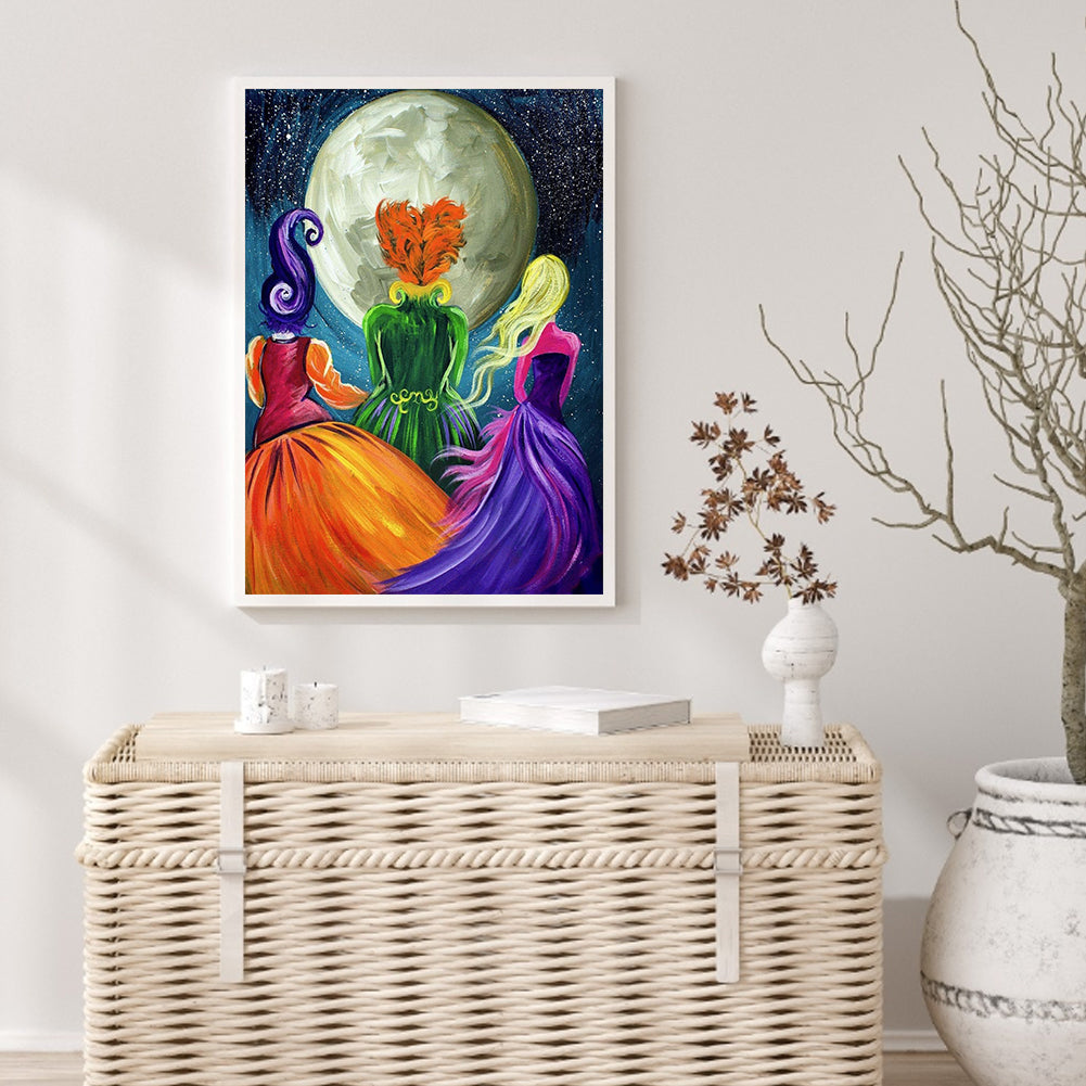 Three Back - Full Round Drill Diamond Painting 30*40CM