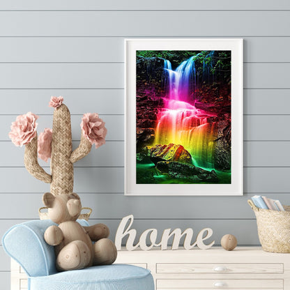 Rainbow Falls - Full Round Drill Diamond Painting 30*40CM