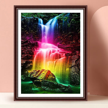 Rainbow Falls - Full Round Drill Diamond Painting 30*40CM
