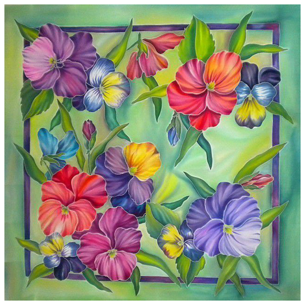 Flower Plant - Full Round Drill Diamond Painting 30*30CM