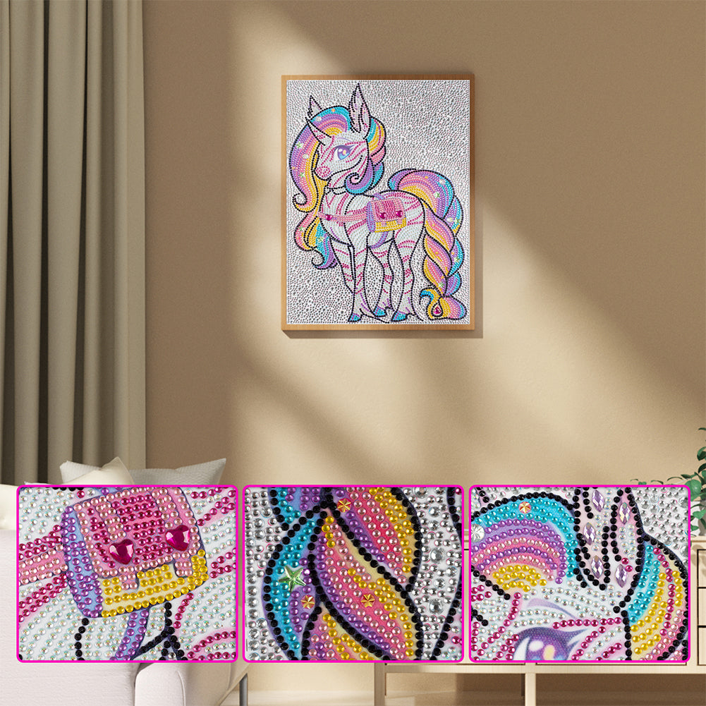 Unicorn - Special Shaped Drill Diamond Painting 30*40CM
