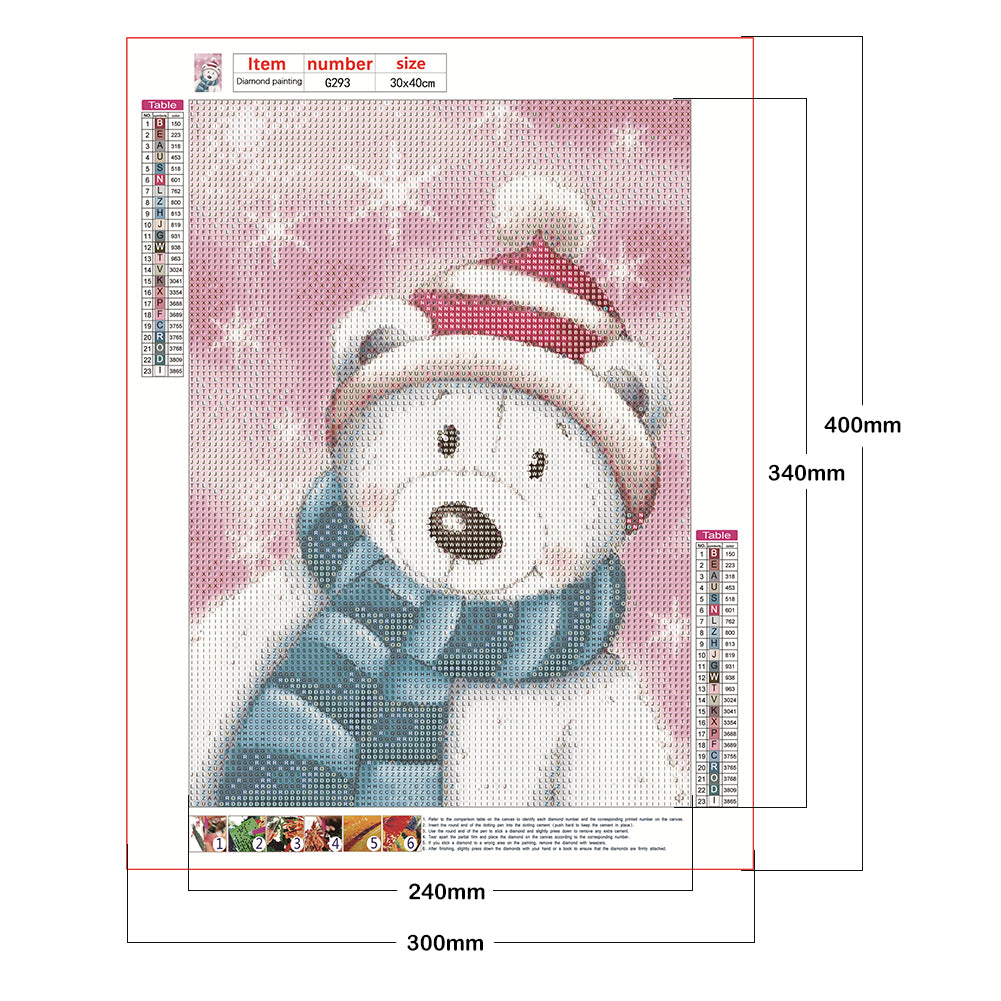 Polar Bear - Full Round Drill Diamond Painting 30*40CM