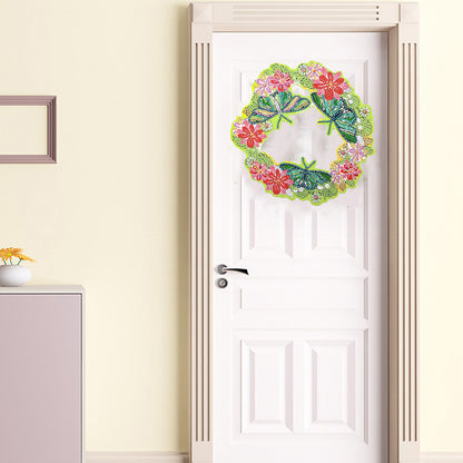 5D DIY Diamond Painting Festival Wreath Kits Art Door Wall Hanging Decor