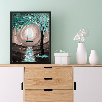 Moon Landscape - Full Round Drill Diamond Painting 30*40CM