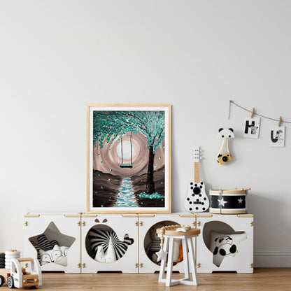 Moon Landscape - Full Round Drill Diamond Painting 30*40CM