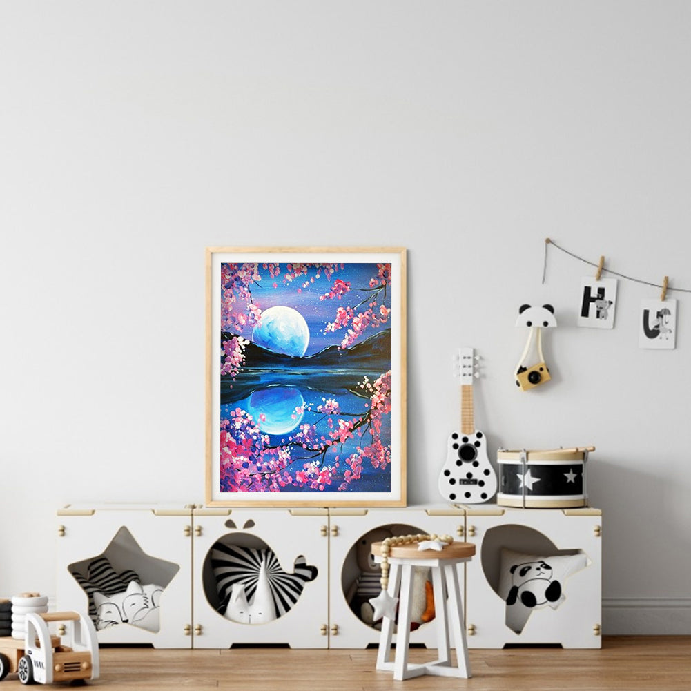 Moon Landscape - Full Round Drill Diamond Painting 30*40CM