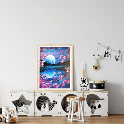 Moon Landscape - Full Round Drill Diamond Painting 30*40CM