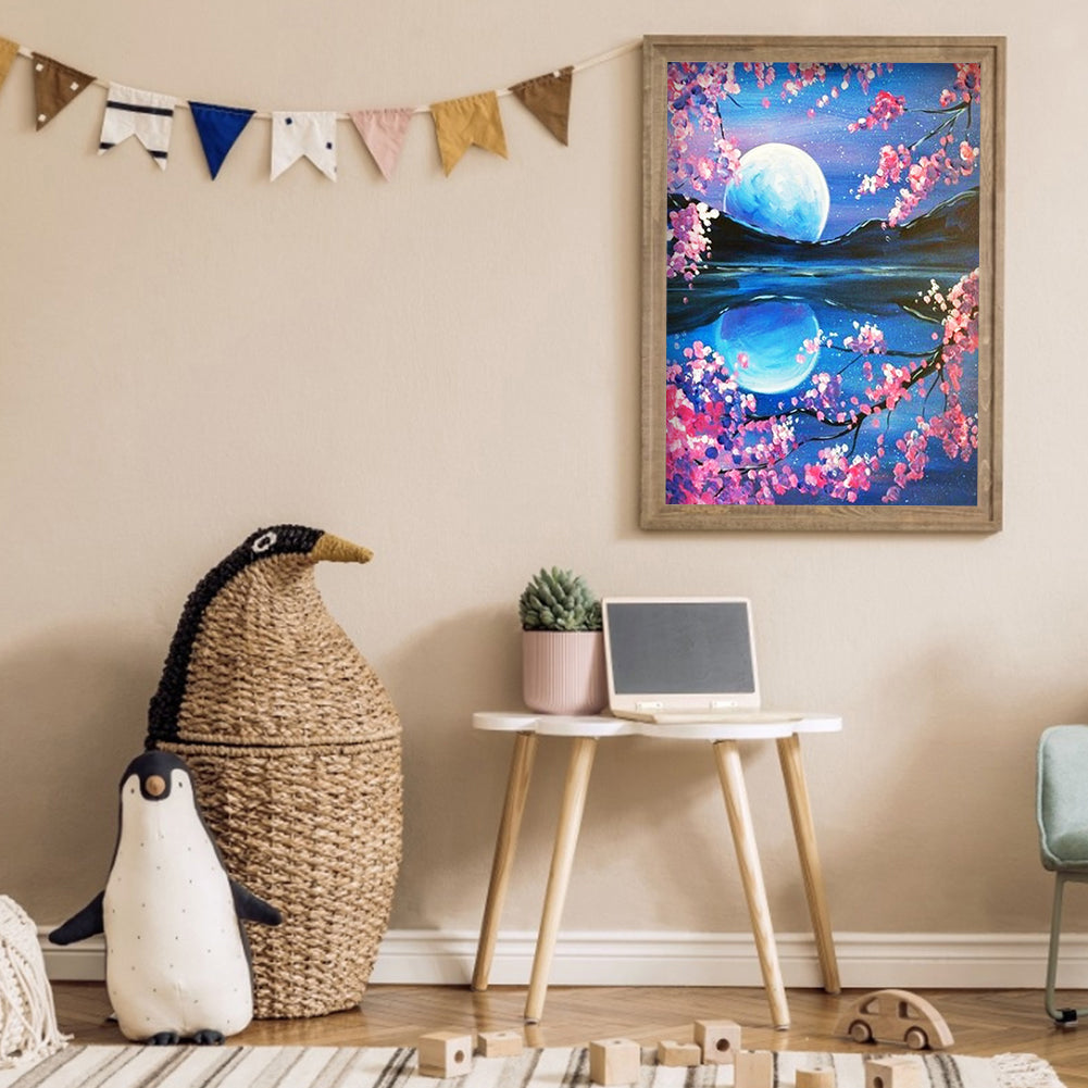 Moon Landscape - Full Round Drill Diamond Painting 30*40CM