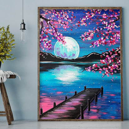 Moon Landscape - Full Round Drill Diamond Painting 30*40CM
